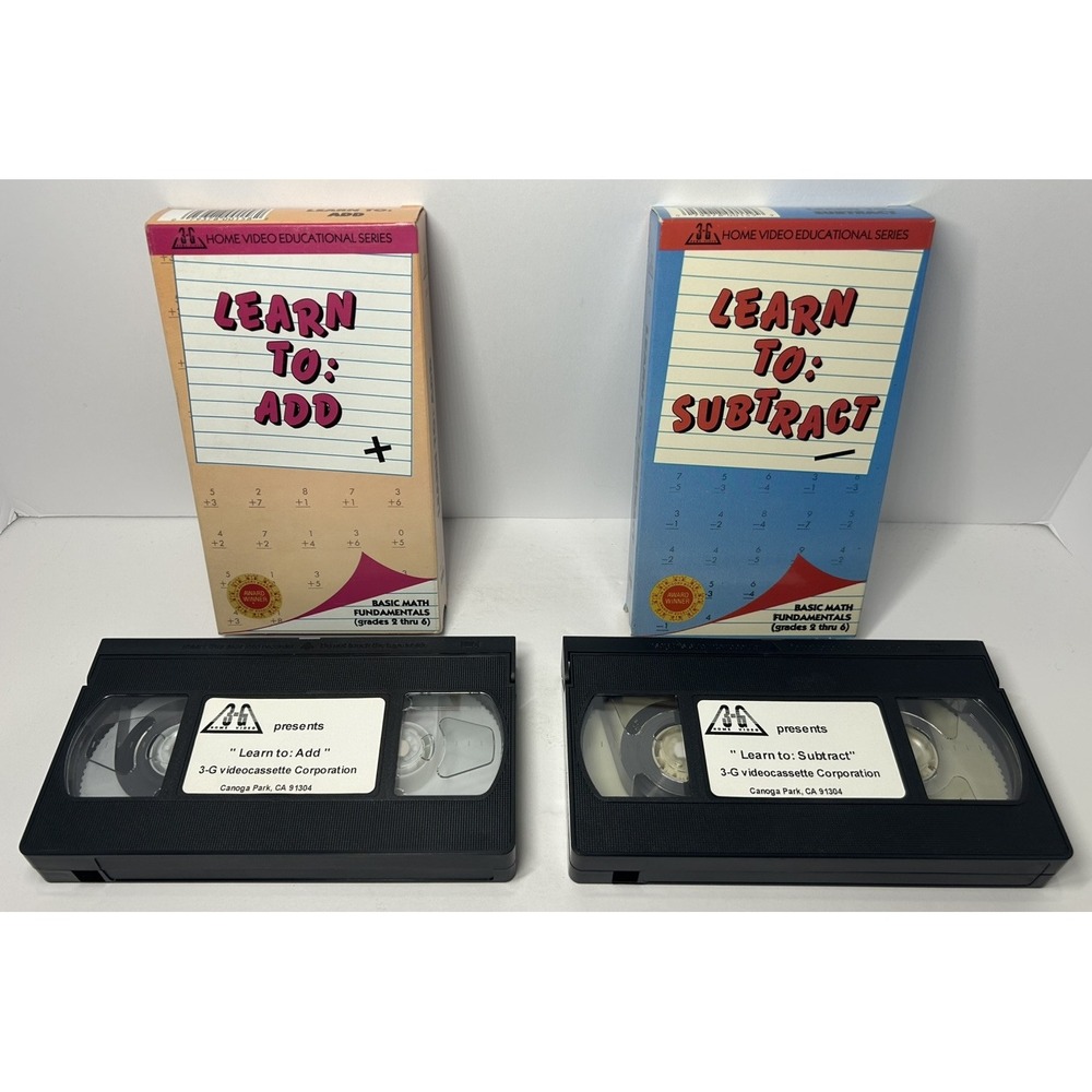 Learn To Add & Subtract Home Video Educational Series VHS Cassette Tape - Picture 6 of 10